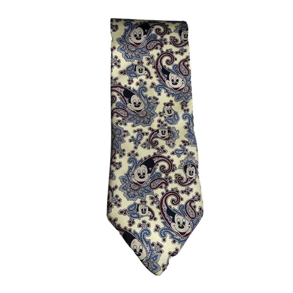 Vtg Balancine Disney The Tie Works Mickey Mouse With Camera Necktie Made In USA